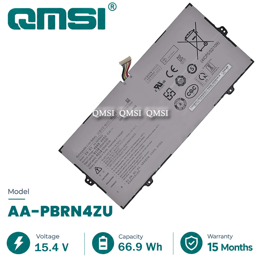 QMSI 15.4V 66.9WH 4350mAh Model AA-PBRN4ZU battery For Samsung Galaxy Book Flex NP950QCJ 950QCJ/XCJ 930QCJ/XCJ laptop