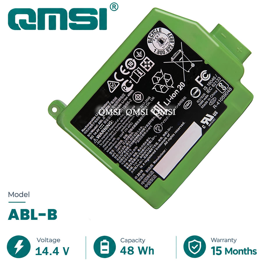 QMSI 14.4V 48Wh 3300mAh Model ABL-B Battery For iRobot S9 S9+ 9550 Sweeping robot