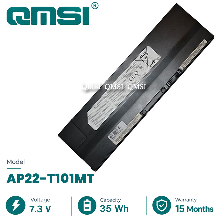 QMSI 7.3V 35WH 4900mAh Model AP22-T101MT Battery For Asus EEE PC T101 T101MT T101MT-EU17 Laptop