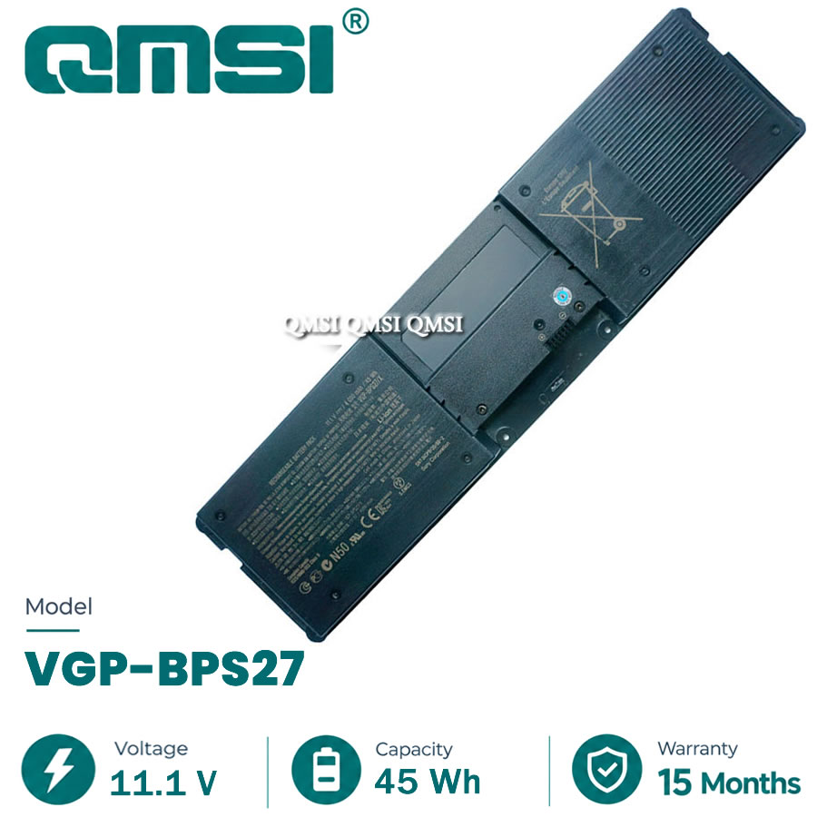QMSI 11.1V 45Wh 4000mAh Model VGP-BPS27 BPS27 Battery For SONY VPCZ21V9E VPCZ21M9E VPCZ21 VPCZ214GX VPCZ213GX Laptop