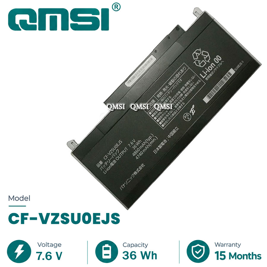 QMSI 7.6V 36WH 4740mAh Model CF-VZSU0EJS CF-VZSU0FJS Battery For Panasoni CF-RZ4 CF-RZ5 CF-RZ6 series Laptop