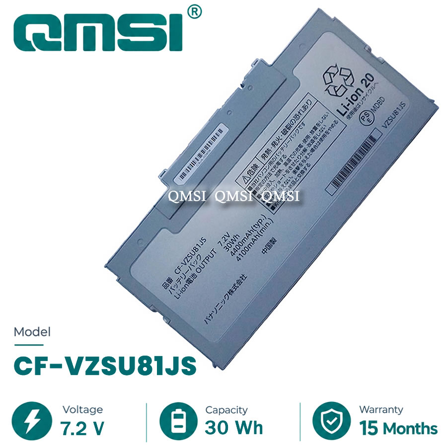 QMSI 7.2V 30Wh 4100mAh Model CF-VZSU81JS VZSU81 CF-VZSU81EA CF-VZSU85 CF-VZSU85JS Battery For Panasonic CF-AX3/AX2 laptop
