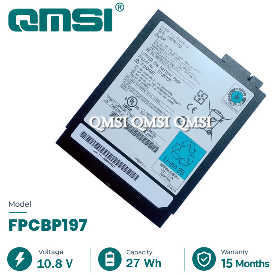 QMSI 10.8V 27Wh 2500mAh Model FMVNBT30 FPCBP197 Optical drive Battery For Fujitsu LifeBook T1010 TH700 T730 T731 Laptop