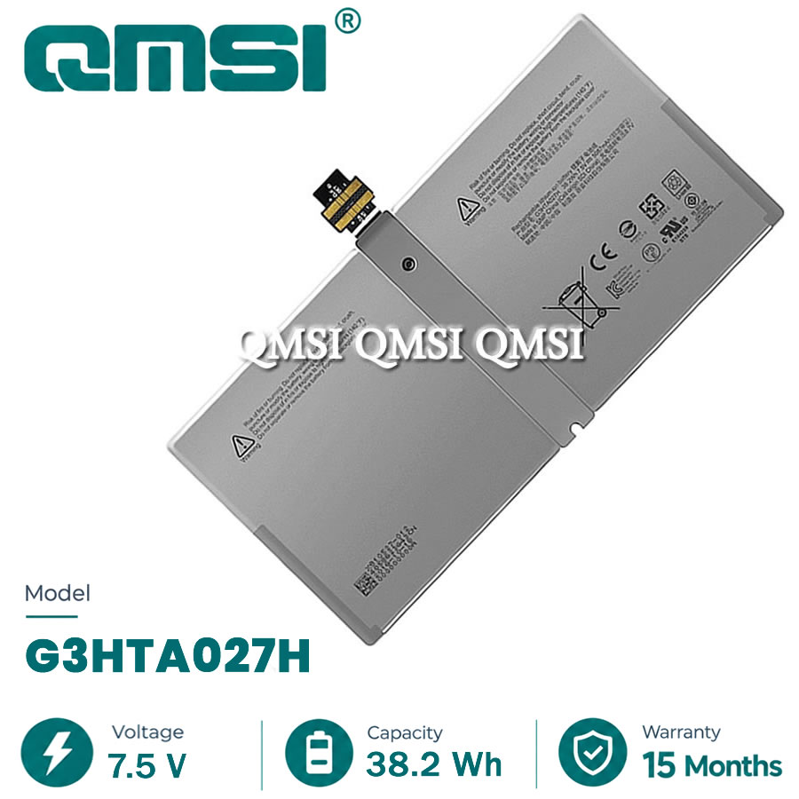 QMSI 7.5V 38.2Wh 5087mAh Model G3HTA027H DYNR01 Battery For Microsoft Surface Pro 4 1724 12.3 inch Tablet