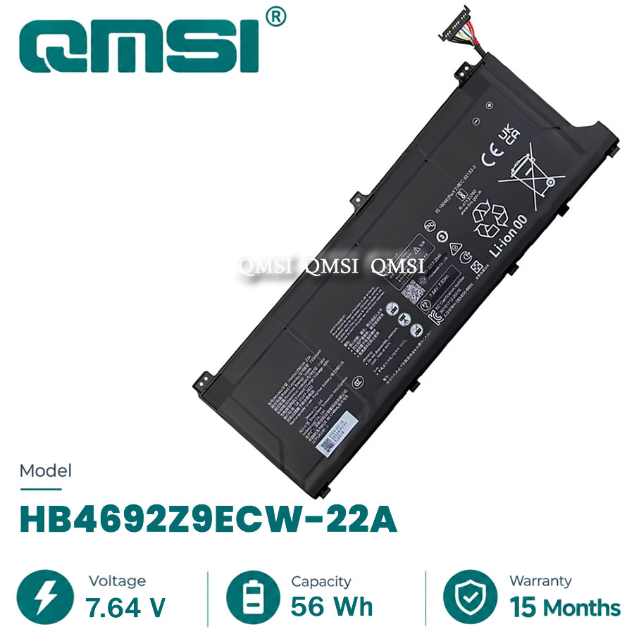 QMSI 7.64V 56Wh 7330mAh Model HB4692Z9ECW-22A Battery For Huawei MateBooK D14 NblL-WDQ9HN/WAQ9H /WFP9 NbDE-WFH9 series laptop