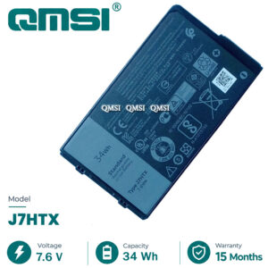 QMSI 7.6V 34Wh 4342mAh Model J7HTX 7XNTR FH8RW Laptop Battery For Dell Latitude 12 7202 7212 7220 Rugged Tablet