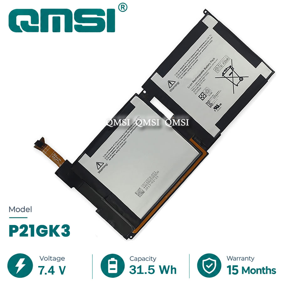 QMSI 7.4V 31.5Wh 4120mAh Model P21GK3 Battery Suitable For  Microsoft surface RT 1516 tablet