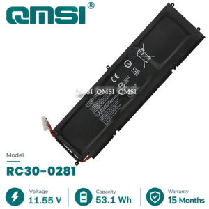 QMSI 11.55V 53.1Wh 4602mAh Model RC30-0281 battery For RAZER Blade Stealth 13.3" 2018 2019 or 13" 2020 RZ09-0281 RZ09-0310 RZ09-0327 laptop