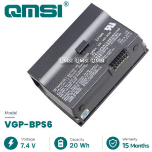 QMSI 7.4V 20WH 2600mAh Model VGP-BPS6 BPS6 VGP-BPL6 Battery For Sony Vaio VGN-UX1 VGN-UX50 VGN-UX71 VGN-UX90 VGN-UX180P/UX380 laptop
