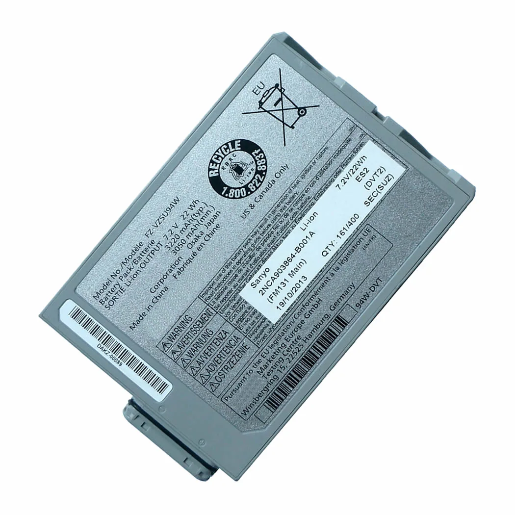 Panasonic FZ-VZSU94W replacement battery on a white background