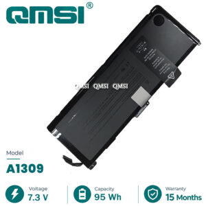 QMSI 7.4V 95WH 10800mAh Model A1309 Battery For APPLE MacBoook Pro 17" (A1297 Mid 2009-2010) 17" MB604/A MC226/A MC024/A series laptop