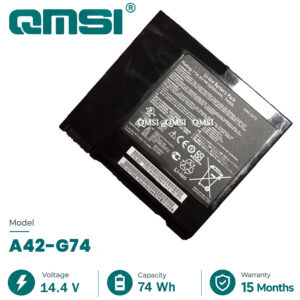 QMSI 14.4V 74wh 5200mAh Model A42-G74 battery For Asus G74 G74S G74J G74JH G74SW G74SX G74JH laptop