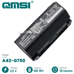 QMSI 15V 88wh 5900mAh Model A42-G750 Battery For Asus G750J G750JW G750JM G750JH G750JZ G750JX/JZ/JS laptop