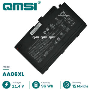 QMSI 11.4V 96Wh 7860mAh Model AA06XL HSTNN-DB7L  AA06096XL battery For HP ZBook 17 G4 G4-1JA88AW/1RQ78EA /Y3J82AV laptop