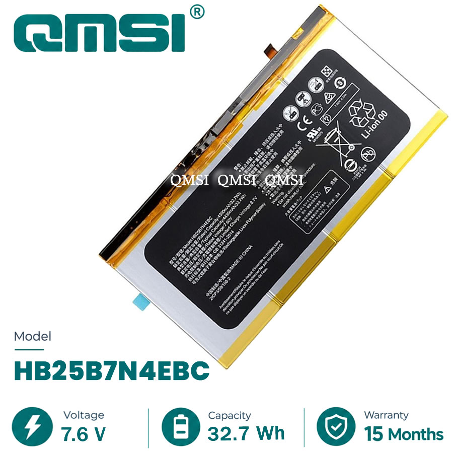 QMSI 7.6V 32.7WH 4300MAH Model HB25B7N4EBC Battery For HUAWEI MATEBOOK E HZ-W09/W19/W29 Two in one Laptop