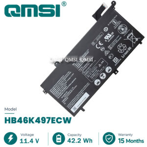 QMSI 11.4V 42.2Wh 3700mAh Model HB46K497ECW Battery For HUAWEI Matebook D 2018 PL-W19 MRC-W60 Laptop