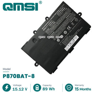 QMSI 15.12V 89WH 5700mAh Model P870BAT-8 battery For CLEVO P775DM3 P870DM-G P870DM3 P8700S P870DM2 laptop