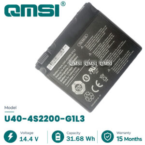 QMSI 14.4V 31.68 Wh 2200mAh Model U40-4S2200-G1L3/E1M1 U40-3S4000-G1B1 battery For HASEE Q213 Q220 Q450 Q540 or UNIWILL U40/50 or Advent 5611 6651 9415 Serie laptop